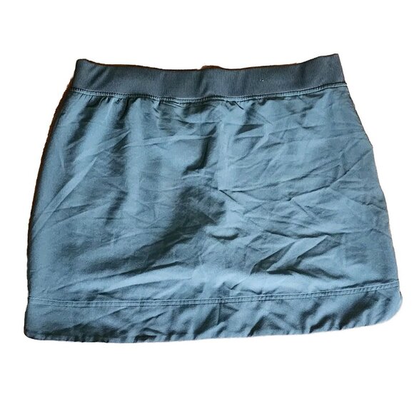32 Degrees Cool Skort Womens L Large Solid Nocturnal Teal Pull On Stretch Waist - Picture 5 of 5